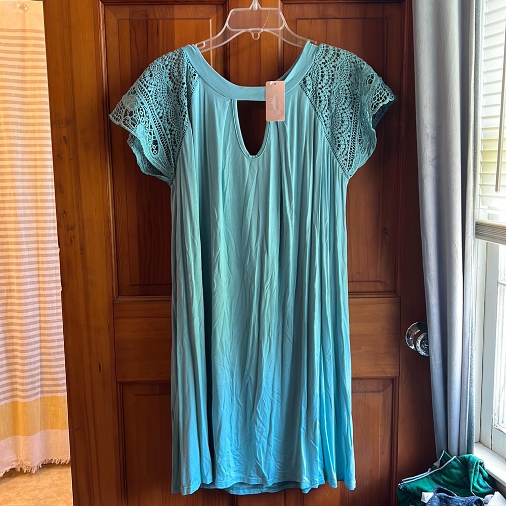 NWT Maggie lane blue lace dress size large